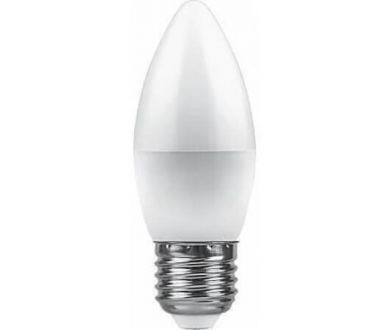 Лампа светодиодная Feron E27 9W 2700K Свеча Матовая LB-570 25936
