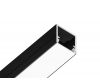 Алюминиевый профиль накладной 10*10 для светодиодной ленты до 8мм Ambrella Light Illumination GP1650BK