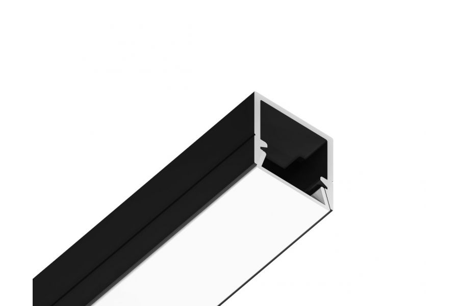 Алюминиевый профиль накладной 10*10 для светодиодной ленты до 8мм Ambrella Light Illumination GP1650BK
