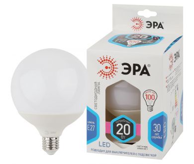 Лампа светодиодная Эра E27 20W 4000K LED G120-20W-4000K-E27 Б0049081