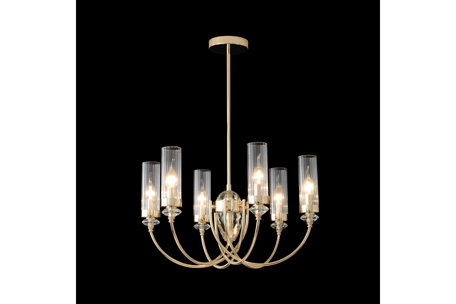 Люстра на штанге Crystal Lux SECRET SP6 GOLD