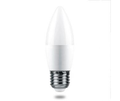 Лампа светодиодная Feron E27 6W 2700K свеча матовая LB-1306 38050
