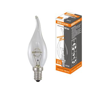 Лампа накаливания TDM Electric Е14 40W прозрачная SQ0332-0015