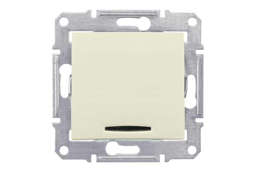 Переключатель одноклавишный с синей подсветкой Schneider Electric Sedna 16A 250V SDN1500247