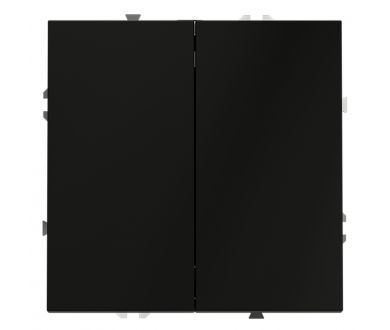 Проходной переключатель двухклавишный Voltum S70 VLS020308 (черный матовый)