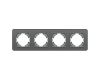 Рамка на 4 поста стеклянная Arlight FRM-OMALI-GS-4-GR 049702