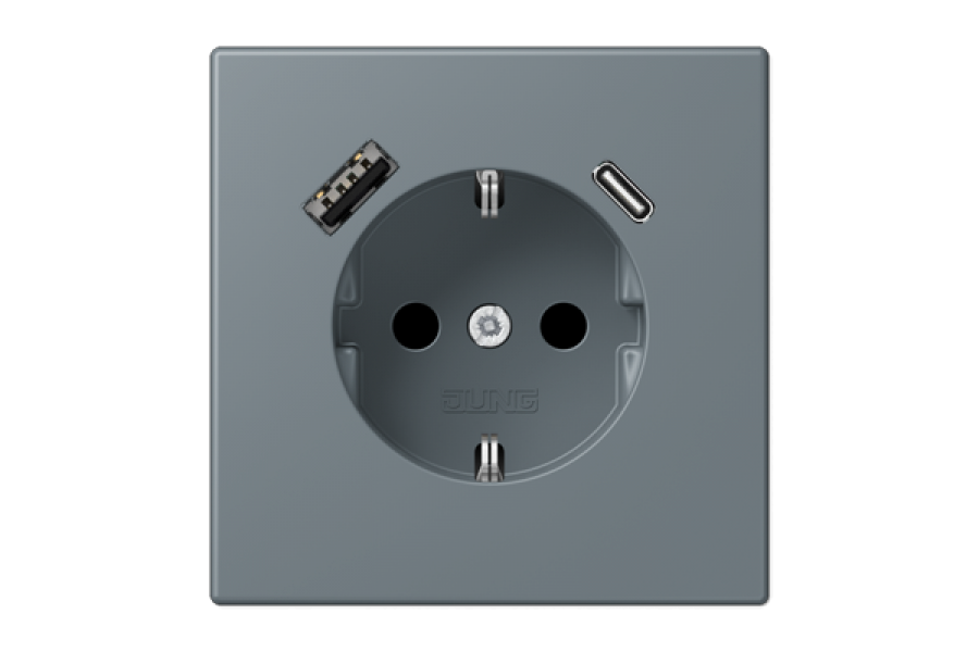 Розетка 2K+З USB Typ AC Jung LC1520-15CA251