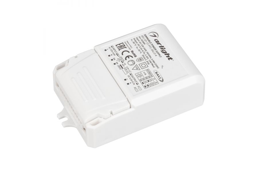Блок питания Arlight ARJ-SP-12-PFC-DALI2-A (12W, 3-24V, 0.35-0.7A) 033809
