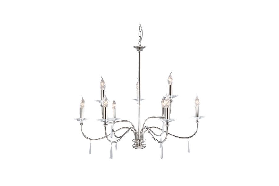 Подвесная люстра Elstead Lighting Finsbury park FP9-POL-NICKEL