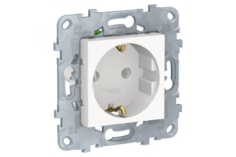 Розетка Schneider Electric Unica New с/з без шторок 16A 250V NU505618