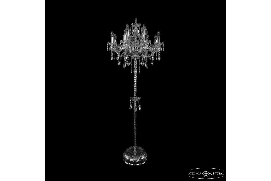 Торшер Bohemia Ivele Crystal 1415T2/8+4/200-165 Ni
