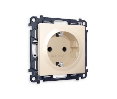 Комплект механизма розетки с/з на винтовых зажимах Ambrella Volt Alfa MA326010
