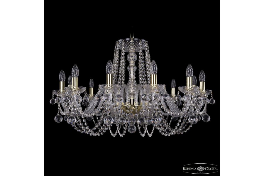 Подвесная люстра Bohemia Ivele Crystal 1402/12/300 G Balls