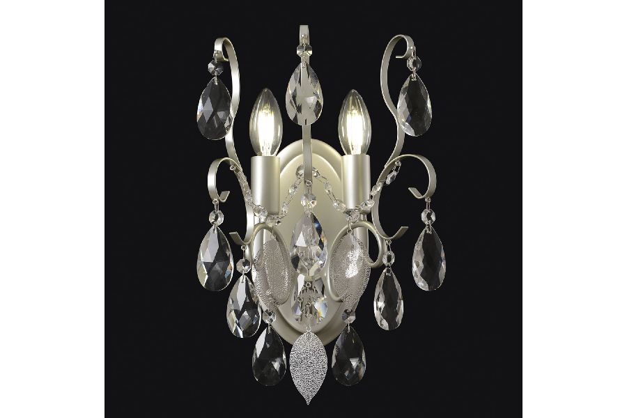 Бра Crystal Lux ESMIRALDA AP2 SILVER