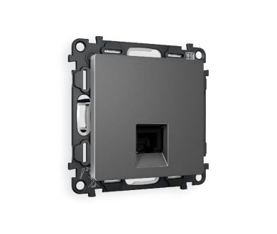 Комплект механизма телефонной розетки RJ-11(4P4C) со шторкой Ambrella Volt Alfa MA662030