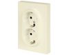 Розетка Эра Galaxy 15-2104-02 с заземлением двойная 2X2P+E Schuko 16А-250В IP20 слоновая кость Б0070679