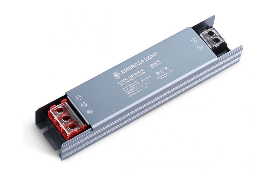 Блок питания Ambrella Light LED Driver 12V 200Вт AC185-260 16.7A IP20 GS8808