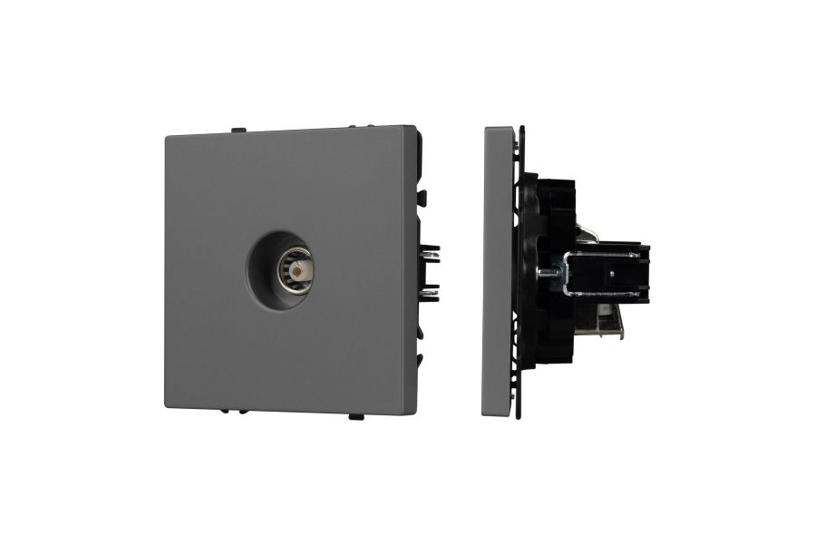 Механизм телевизионной розетки Arlight SCT-NOBE-MTV1-SFPL-GR (Серый базальт) 054295