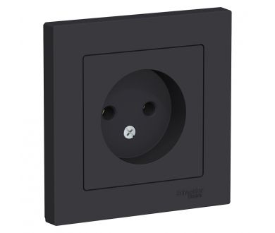 Розетка б/з, 16А Systeme Electric AtlasDesign Карбон ATN001040