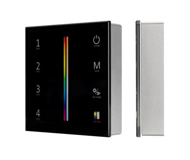 Панель Arlight Sens Smart-P55-Multi Black (3V, 4 зоны, 2.4G) 028310