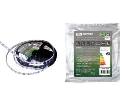 Светодиодная лента TDM Electric 12В 2835 9,6Вт/м 6000K 5м IP20 SQ0331-0307