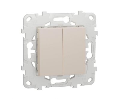 Выключатель двухклавишный Schneider Electric Unica New NU521144