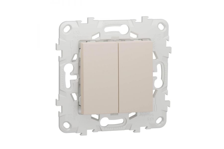 Выключатель двухклавишный Schneider Electric Unica New NU521144