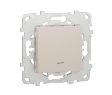 Переключатель одноклавишный с подсветкой Schneider Electric Unica New NU520344N