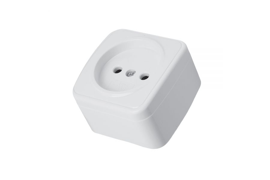 Розетка накладная 1-местная Stekker Basic PST10-501-20 50074