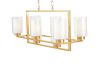 Подвесная люстра Lumina Deco Lino LDP 1239-8 F.GD