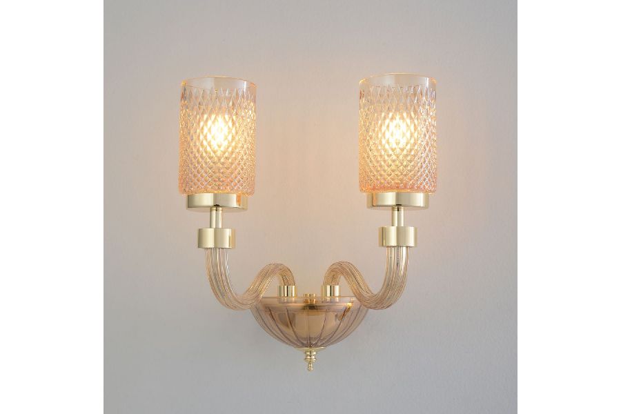 Бра Crystal Lux SILVESTRO AP2 AMBER