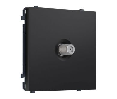 Комплект механизма TV розетки SAT SIGMA Черный матовый 5-2400MHz 3.5dB QUANT PRO Ambrella Volt MS813050 (SP8130, PR215)