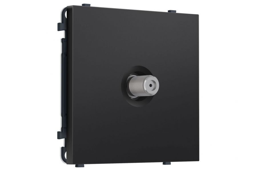 Комплект механизма TV розетки SAT SIGMA Черный матовый 5-2400MHz 3.5dB QUANT PRO Ambrella Volt MS813050 (SP8130, PR215)