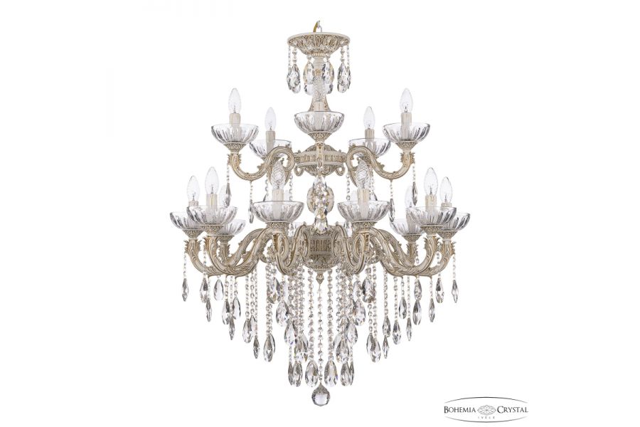 Подвесная люстра Bohemia Ivele Crystal AL79101/10+5/250/2D B WMG P Clear/M-1H