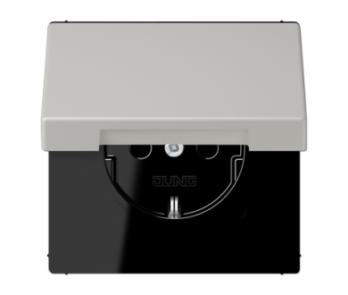 Розетка 2K+З с крышкой Jung LC1520BFKL205