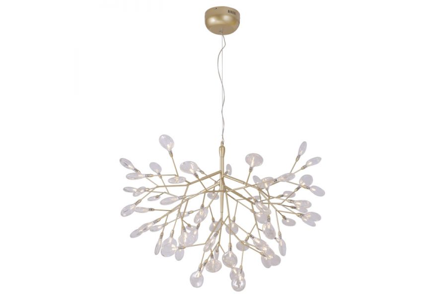 Подвесная люстра Crystal Lux Evita SP63 Gold/Transparent