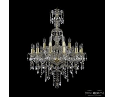 Подвесная люстра Bohemia Ivele Crystal 1415/12+6/220/XL-86 G