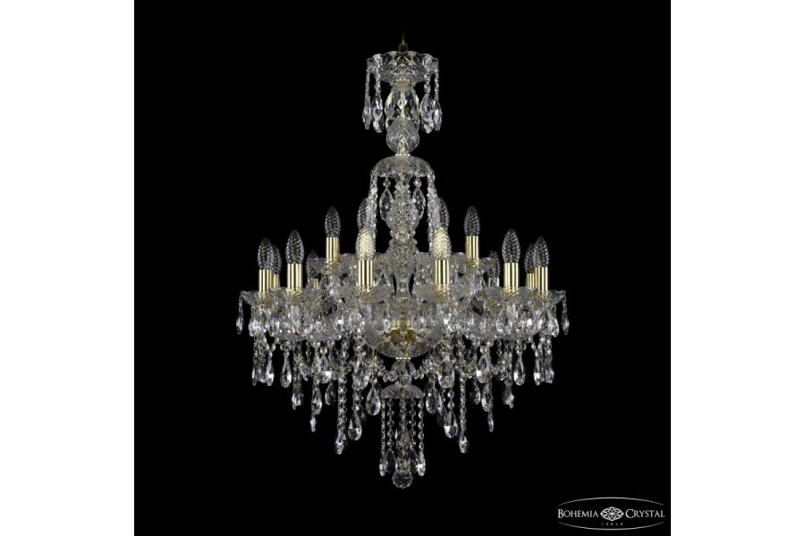 Подвесная люстра Bohemia Ivele Crystal 1415/12+6/220/XL-86 G