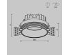 Встраиваемый светильник Maytoni Technical Okno DL055-8W3-4-6K-TRS-B