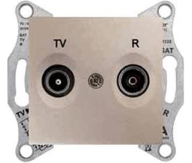 Розетка TV/R проходная Schneider Electric Sedna 8dB SDN3301368
