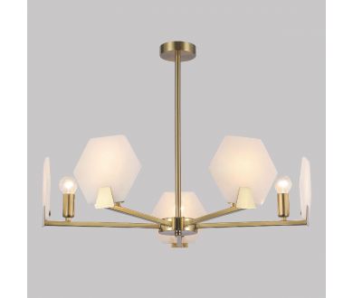 Люстра на штанге Eurosvet Marble 60158/5 латунь Smart a065049