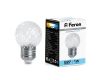 Лампа-строб Feron LB-377 Шарик прозрачный E27 1W 6400K 38220