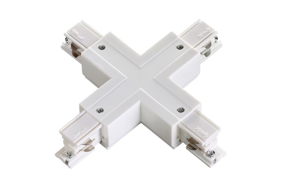 Коннектор X-образный Novotech track white 3phase 135052