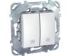Выключатель двухклавишный кнопочный для жалюзи Schneider Electric Unica MGU5.207.18ZD