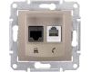 Розетка телефонная RJ-11 и Ethernet RJ-45 Schneider Electric Sedna UTP SDN5200168