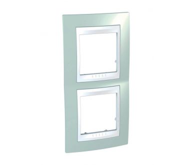 Рамка 2-постовая вертикальная Schneider Electric Unica Хамелеон MGU6.004V.870