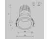 Встраиваемый светильник Maytoni Technical Dip DL118-15W-3K-W