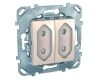 Розетка двухмодульная Schneider Electric Unica б/з со шторками 10A 250V MGU5.3131.25ZD