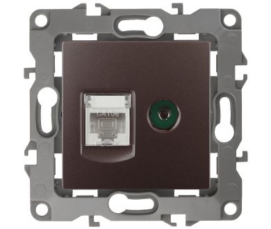 Розетка комбинированная RJ45+TV Эра 12-3110-13 Б0027448