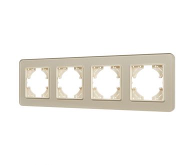 Рамка на 4 поста стеклянная Arlight FRM-OMALI-GS-4-GD 049703